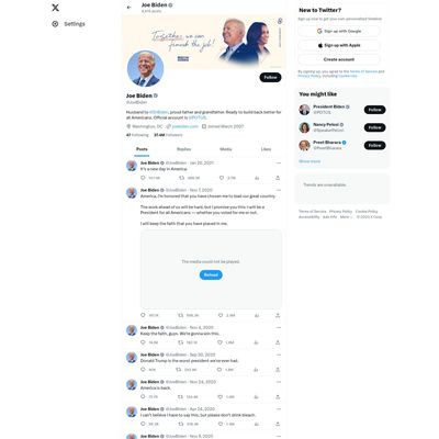 Web Commodore certified snapshot of https://twitter.com/JoeBiden taken at 2023-09-23 02:14:02