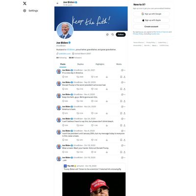 Web Commodore certified snapshot of https://twitter.com/JoeBiden taken at 2025-05-01 03:03:03