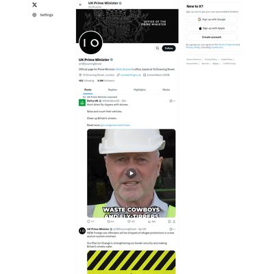 Web Commodore certified snapshot of https://twitter.com/10DowningStreet taken at 2025-05-01 03:12:32