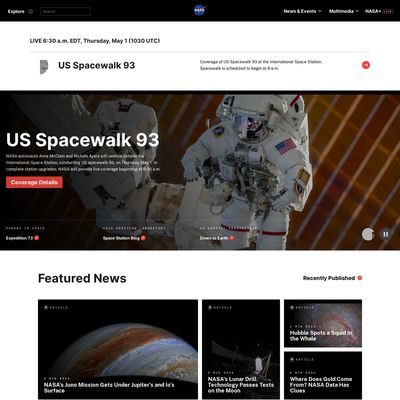 Web Commodore certified snapshot of https://www.nasa.gov/ taken at 2025-05-01 04:11:02