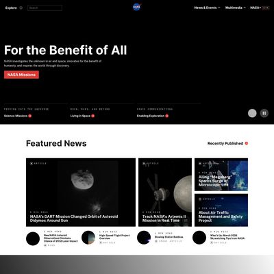 Web Commodore certified snapshot of https://www.nasa.gov/ taken at 2026-03-09 11:55:03