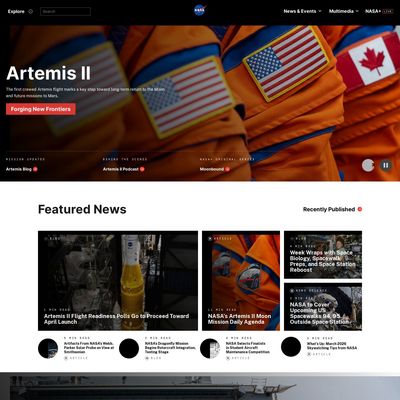 Web Commodore certified snapshot of https://www.nasa.gov/ taken at 2026-03-14 13:18:33