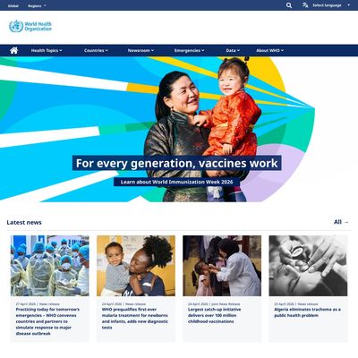 Web Commodore certified snapshot of https://www.who.int/ taken at 2026-04-28 00:10:03